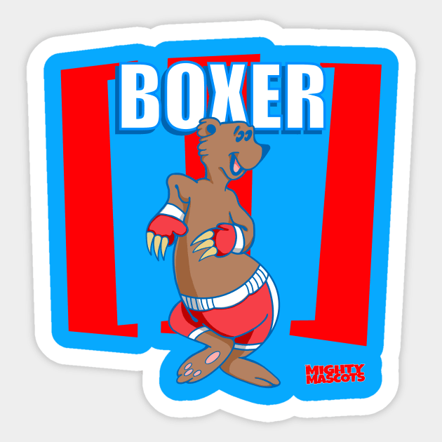 Boxer Bear Sticker by AmysBirdHouse